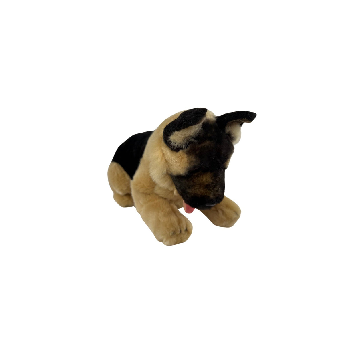 Bocchetta Bobby 30cm Sitting German Shepherd Plush Toy - Black Face (Realistic Stuffed Animal Dog Gift)