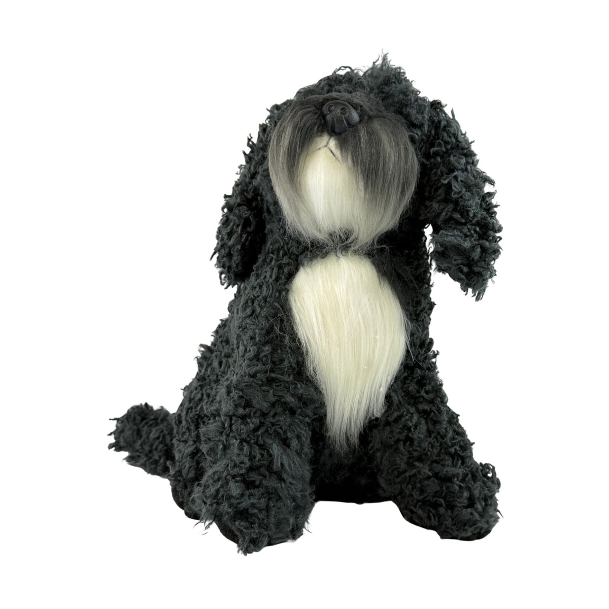 Bocchetta Bonnie 30cm Sitting Cavoodle Oodle Plush Toy - Black (Realistic Stuffed Animal Dog Gift)
