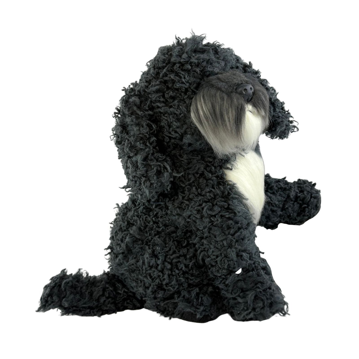 Bocchetta Bonnie 30cm Sitting Cavoodle Oodle Plush Toy - Black (Realistic Stuffed Animal Dog Gift)