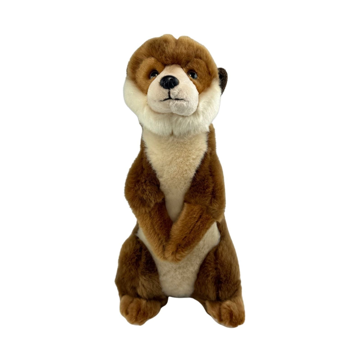 Bocchetta Boris 26cm Standing Meerkat Plush Toy (Realistic Stuffed Animal Wildlife Gift)