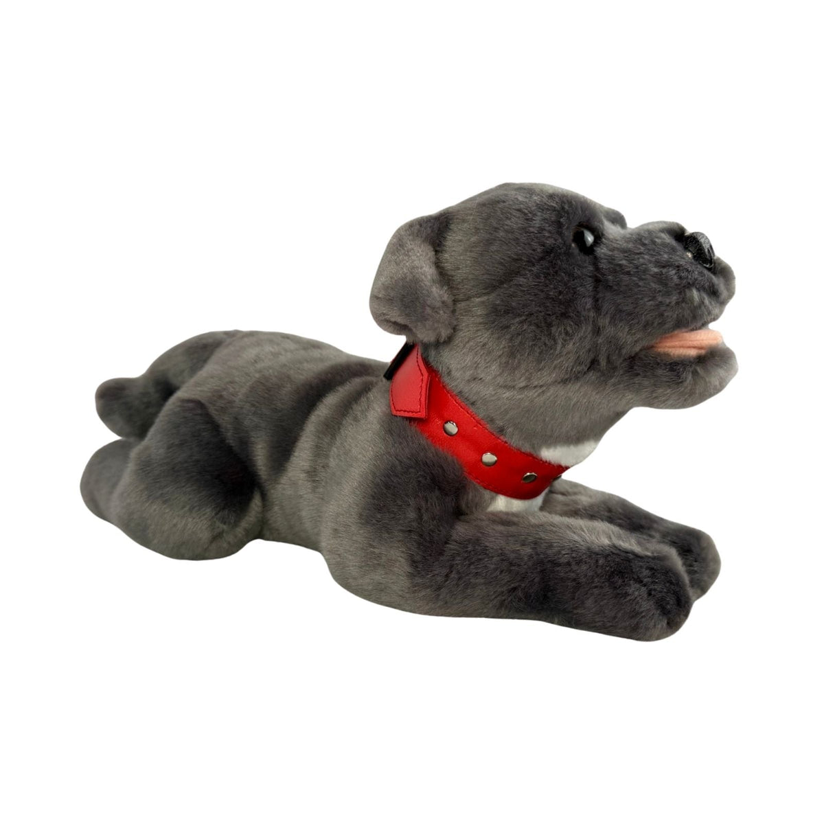 Bocchetta Bullet 28cm Floppy Staffy Puppy Plush Toy - Grey (Realistic Stuffed Animal Dog Gift)