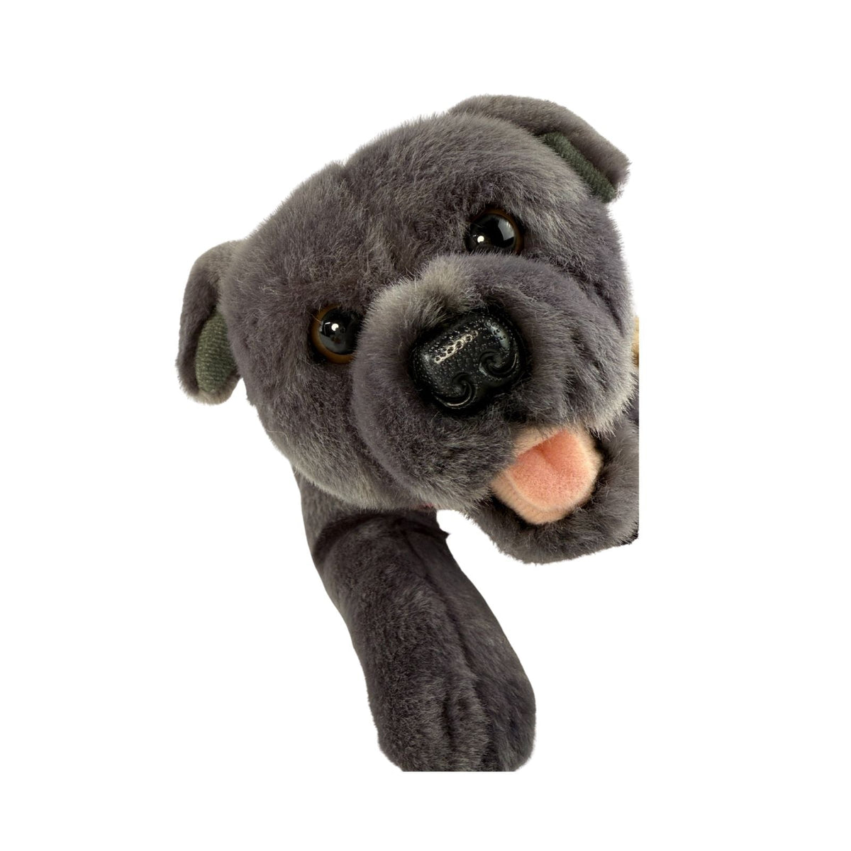 Bocchetta Bullet 28cm Floppy Staffy Puppy Plush Toy - Grey (Realistic Stuffed Animal Dog Gift)