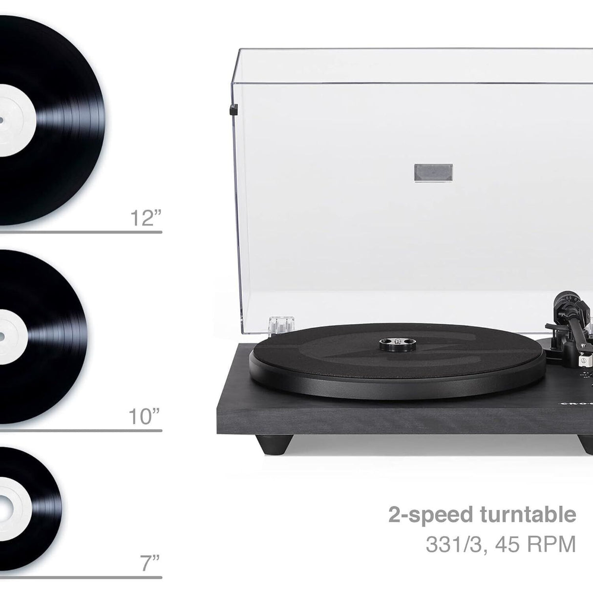 Crosley C62 Shelf System Turntable - Black (C62C-BK4)