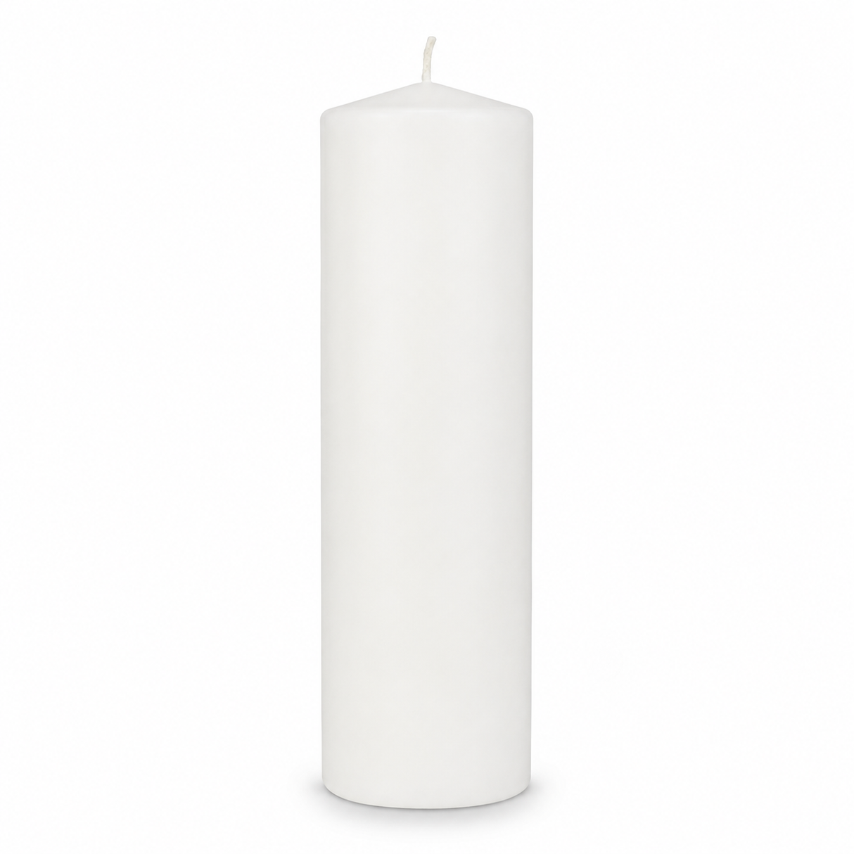 12x 108-Hour White Church Pillar Candles Bulk Pack - Unscented & Lead Free (5x23cm / 2x9")