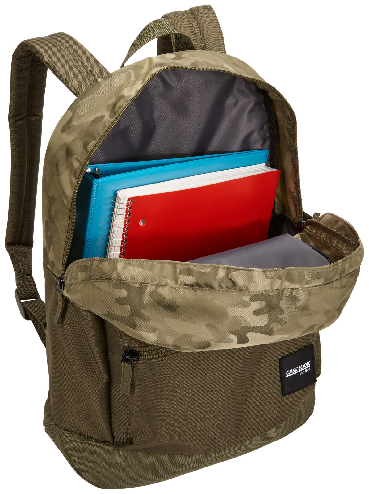 Case Logic Founder 26L Backpack Bag w/ Free Pencil Case in Olive/Camo