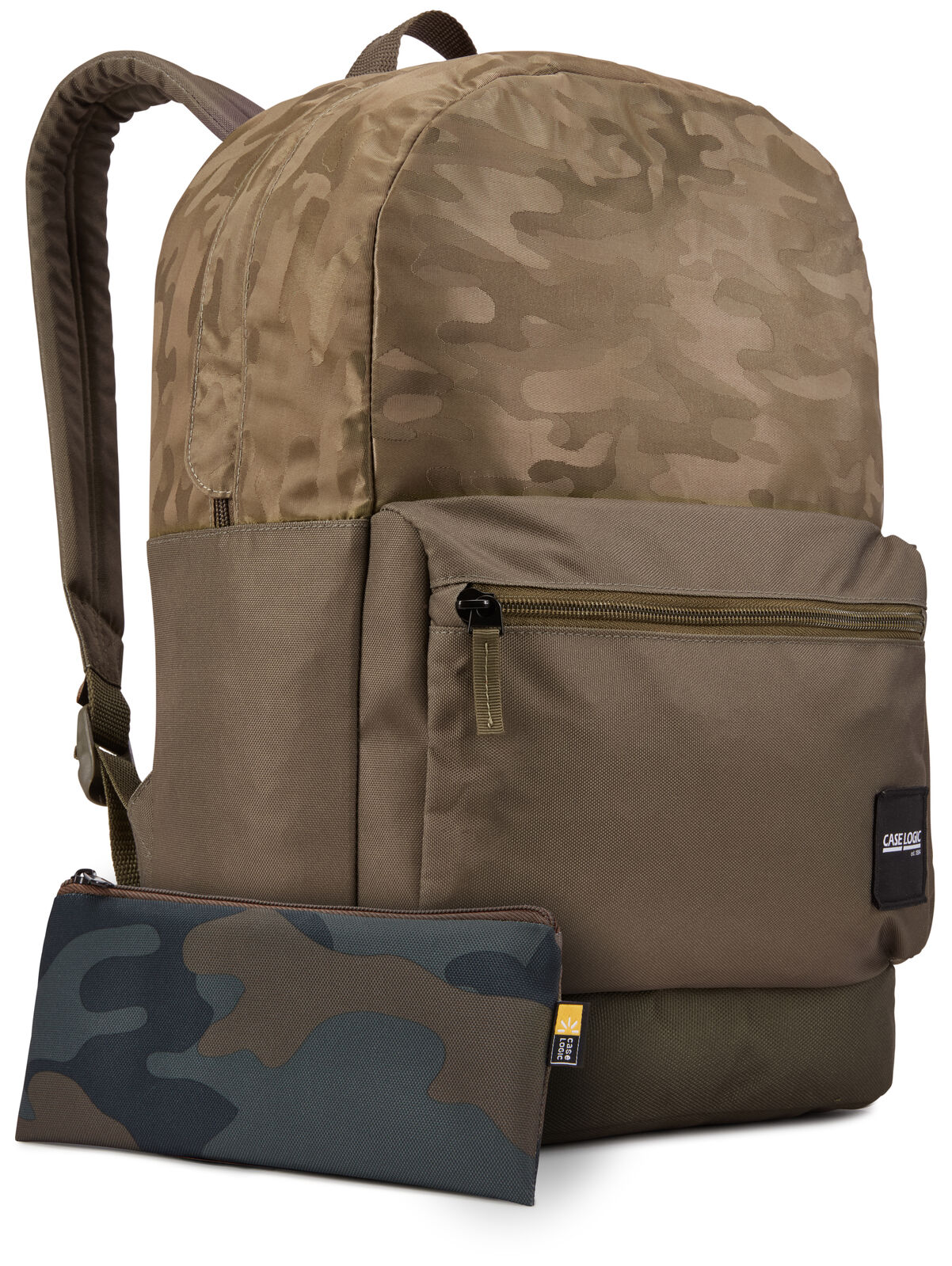 Case Logic Founder 26L Backpack Bag w/ Free Pencil Case in Olive/Camo
