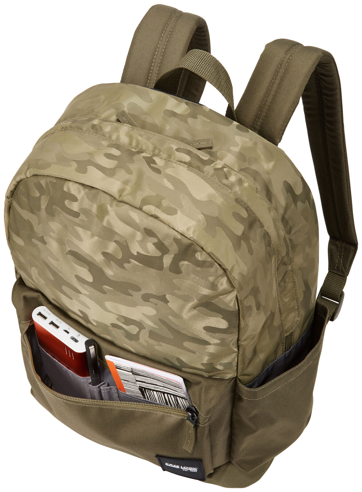 Case Logic Founder 26L Backpack Bag w/ Free Pencil Case in Olive/Camo