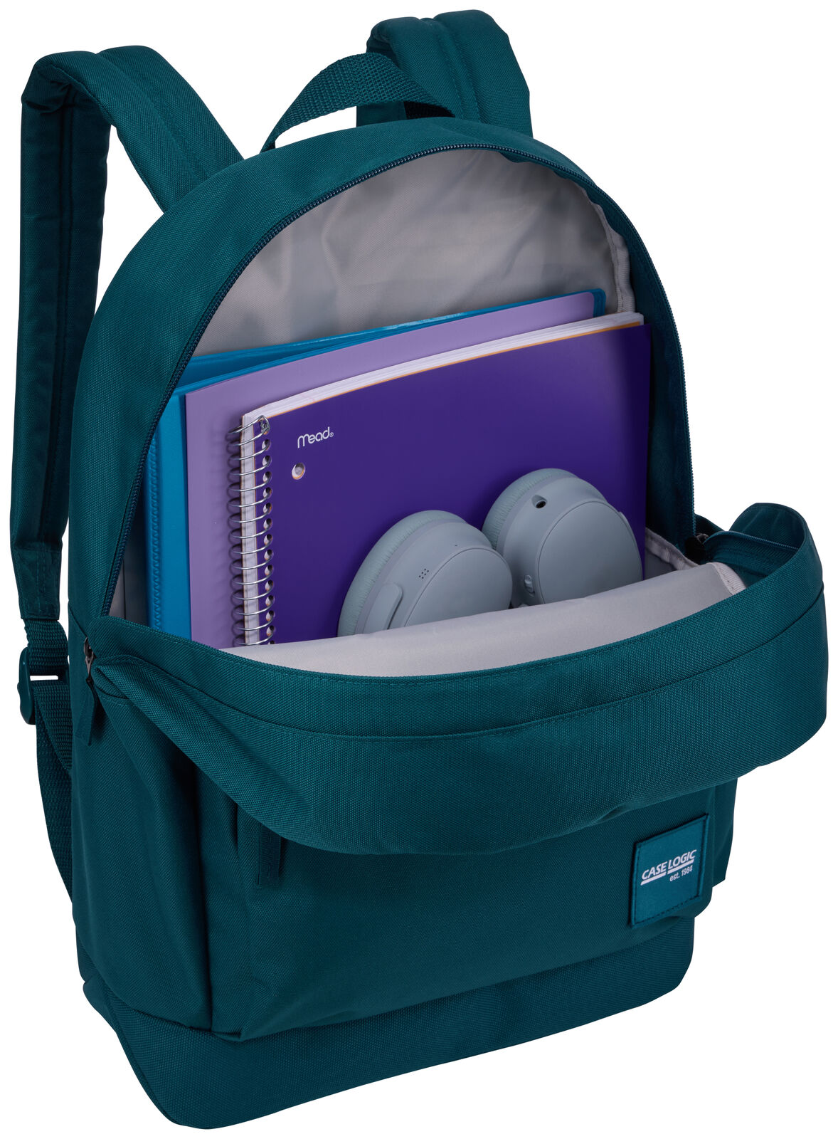 Case Logic 26L Alto Recycled Backpack Bag w/ Free Pencil Case in Teal