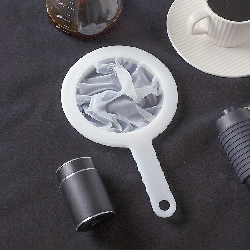 2-Piece Fine Mesh Kitchen Strainer Set - White (Food Sifter for Soy Milk/Flour/Grains/Juice)