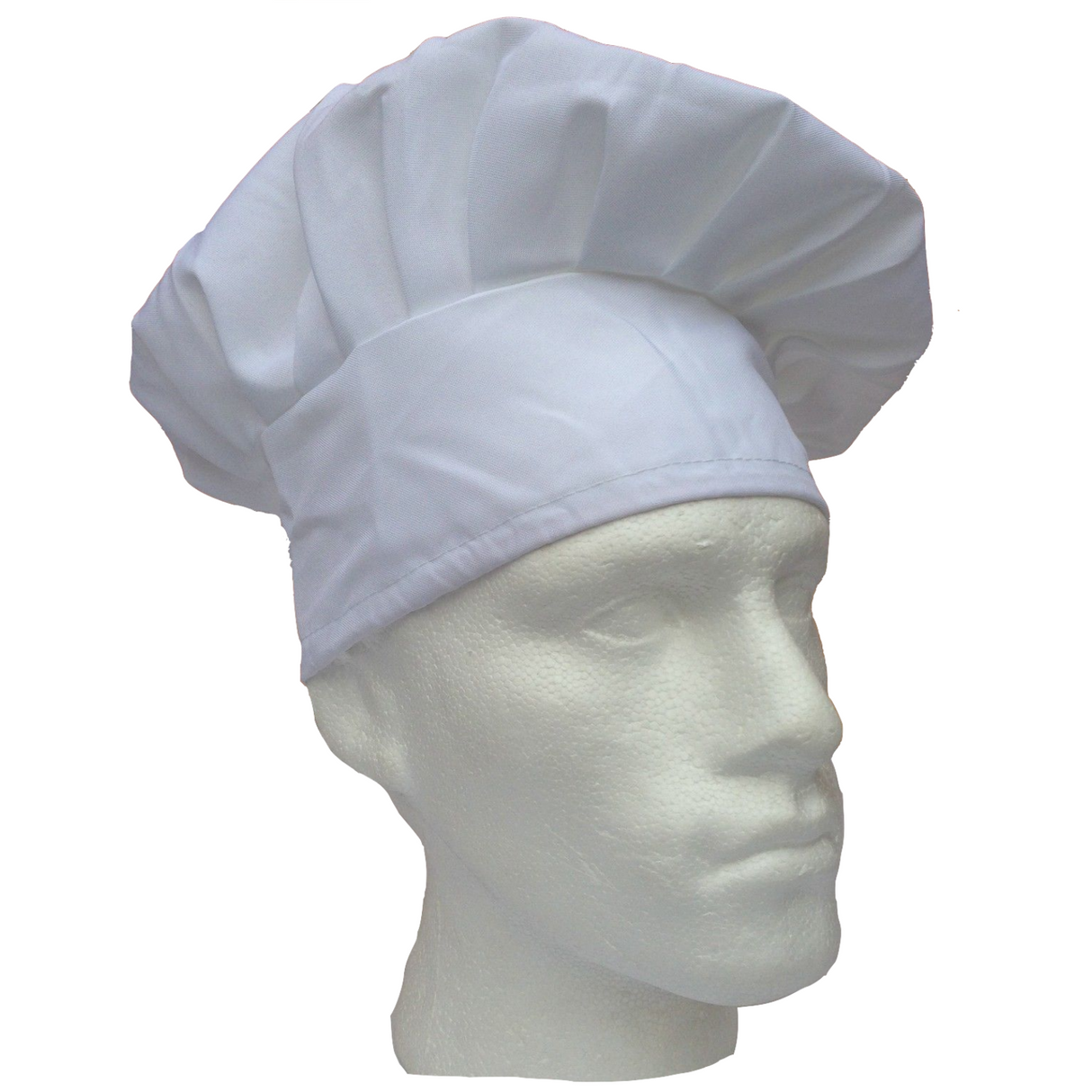10x Bulk Adult CHEFS HATS (Cotton) - White