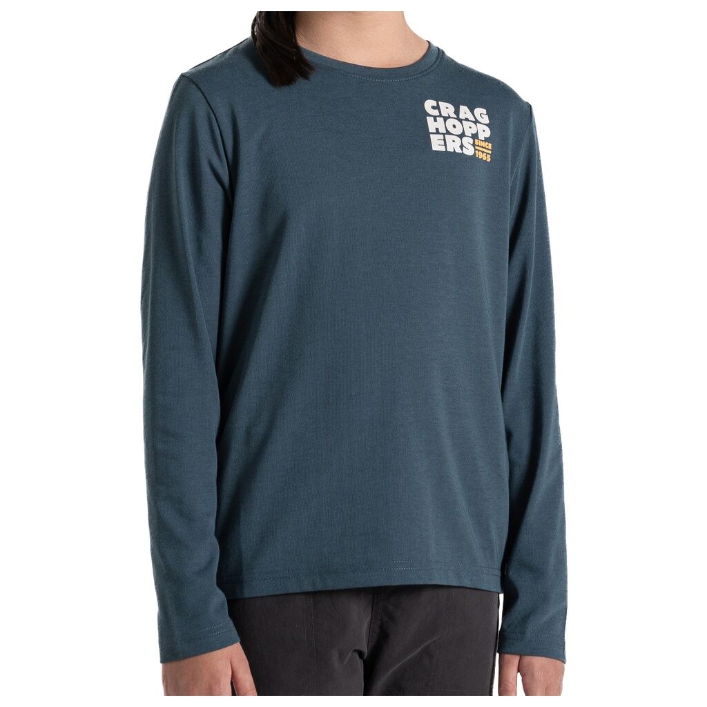 Craghoppers NosiLife Kids Cruz Long Sleeve T-Shirt in Blue Stone