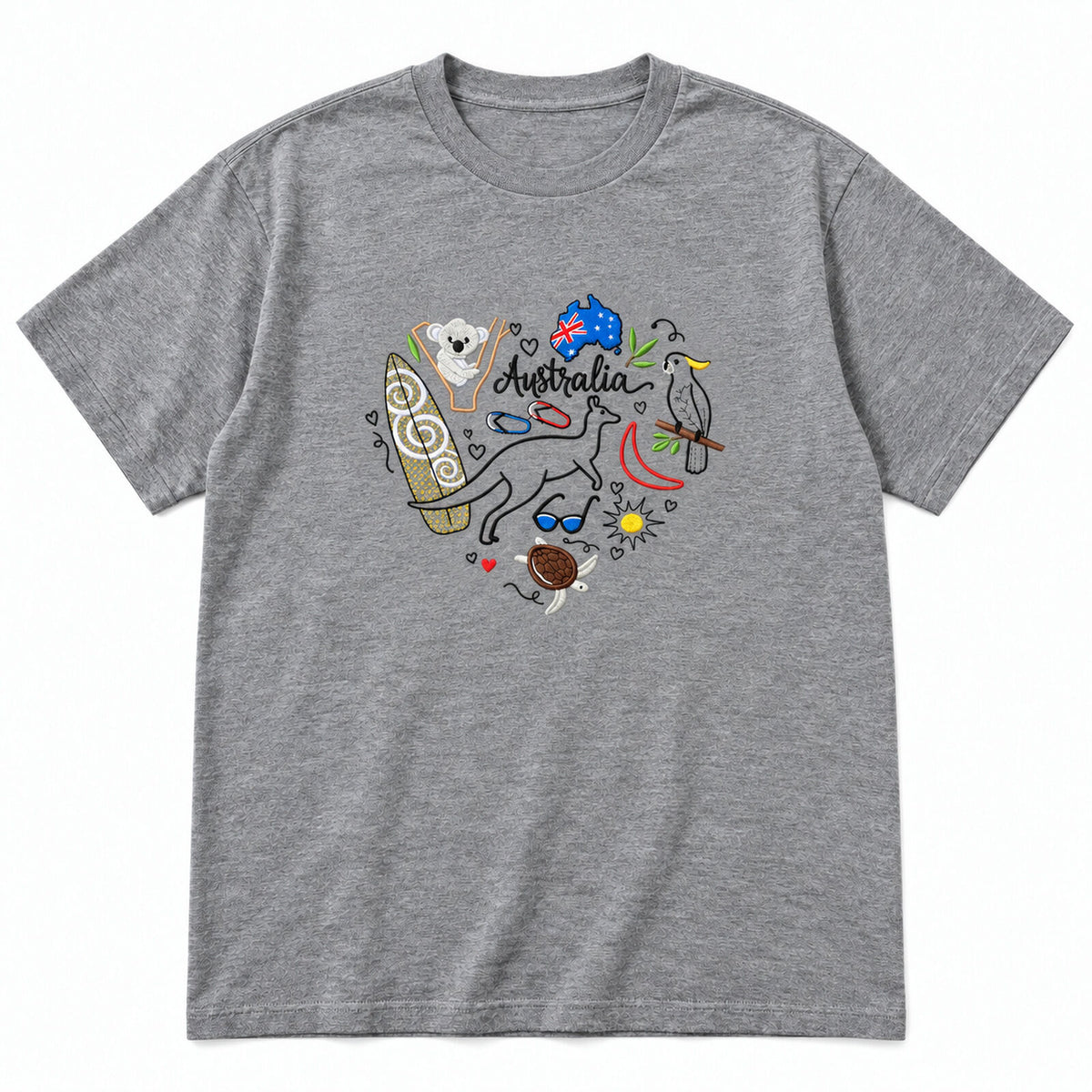 Adults Unisex Loose Fit 100% Cotton Outdoors T-Shirt in Grey