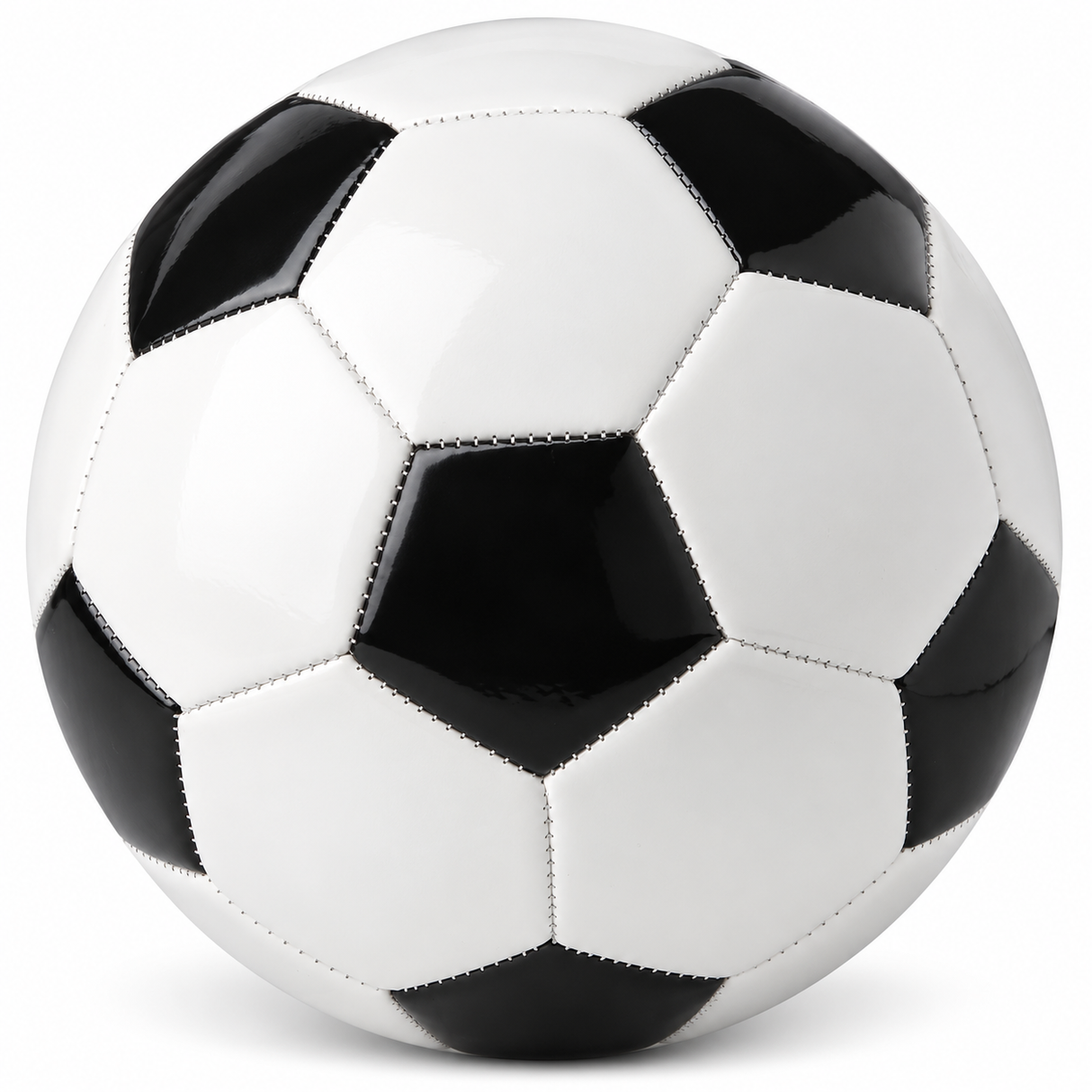 Classic Training Football/Soccer Ball - Black/White (Size 5)