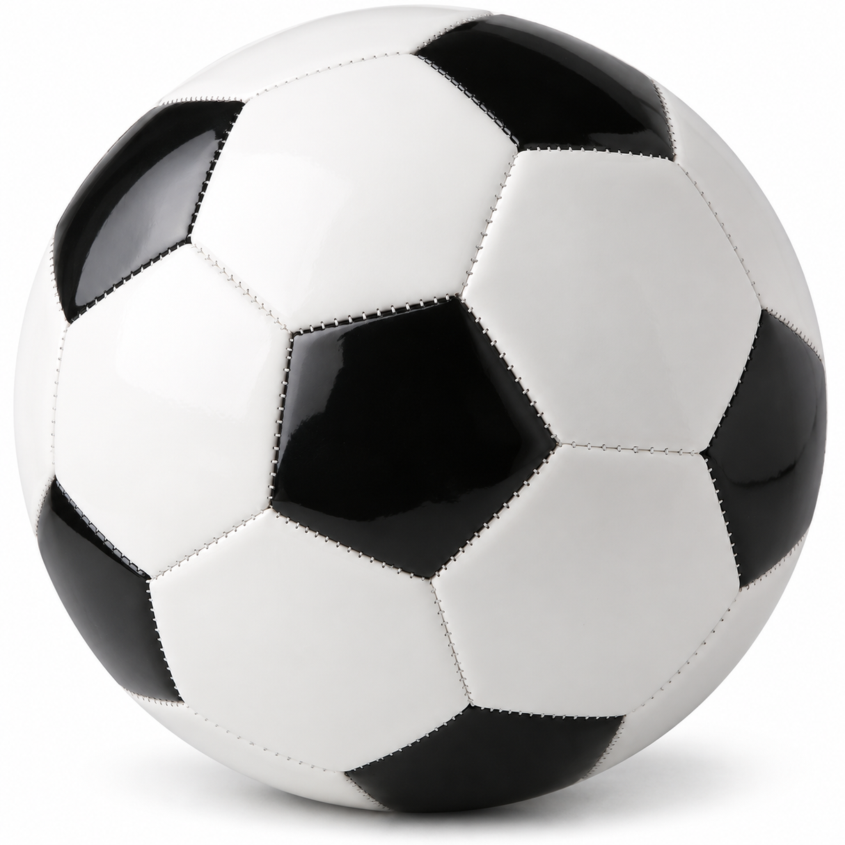Classic Training Football/Soccer Ball - Black/White (Size 5)