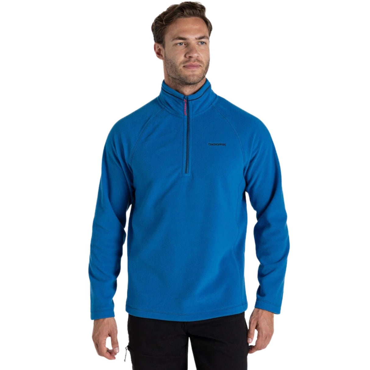 Craghoppers Mens Corey VI Lightweight Recycled Microfleece Zip Fleece Top in Fresh Blue - XXL