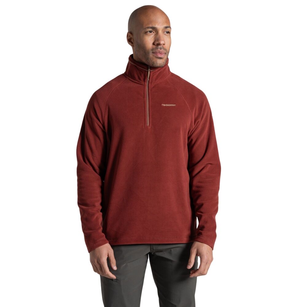 Craghoppers Corey VI Half Zip Microfleece Jacket in Red Jasper