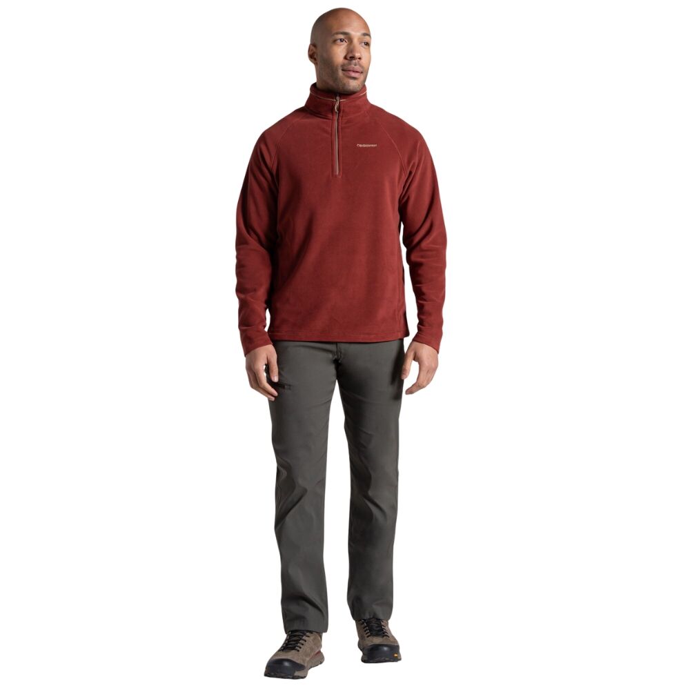 Craghoppers Corey VI Half Zip Microfleece Jacket in Red Jasper