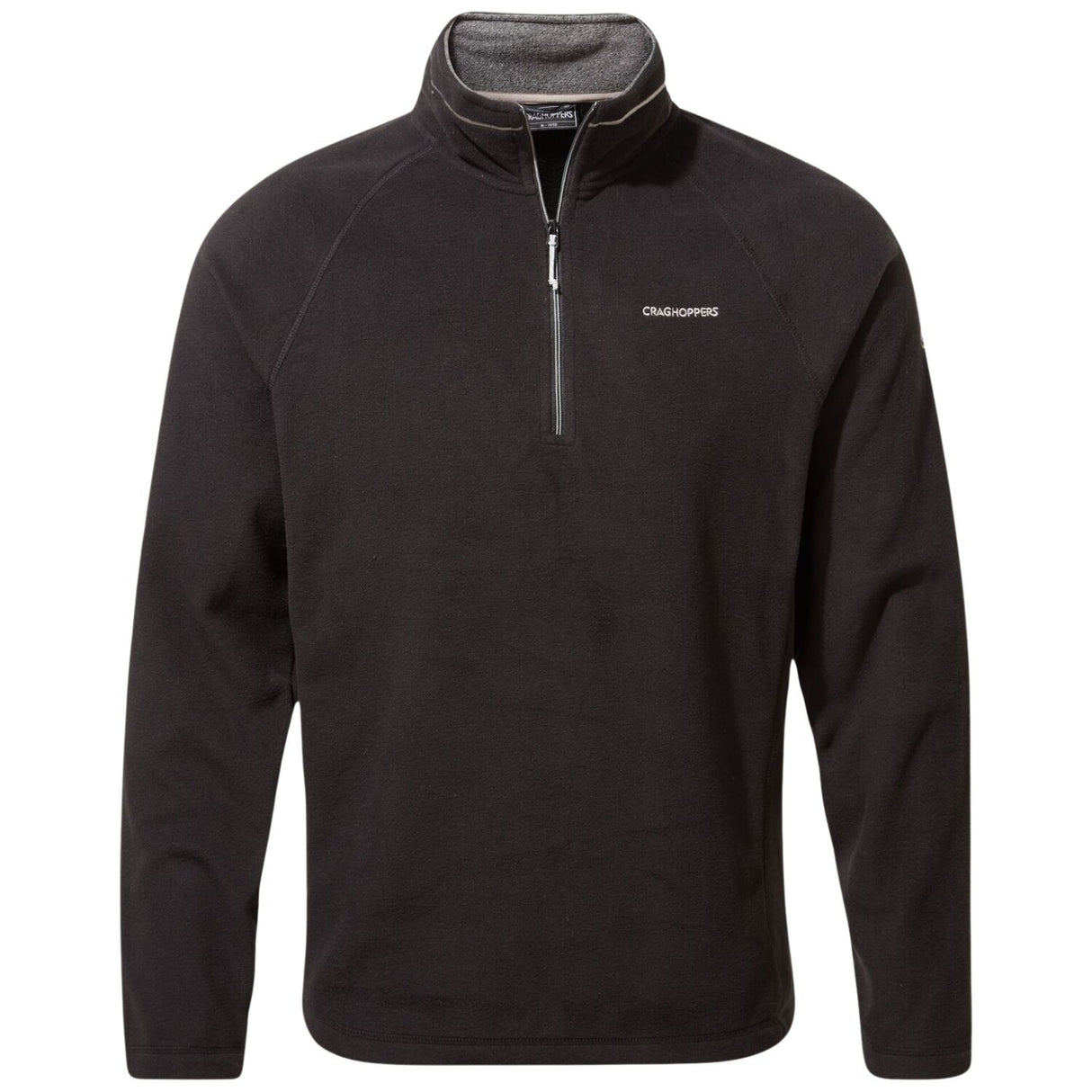 Craghoppers Mens Corey VI Lightweight Quick Dry Fleece Jumper Half Zip in Black - 4XL