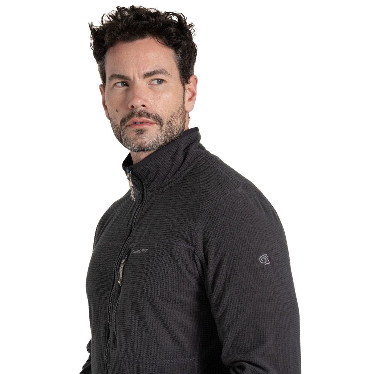 Craghoppers Mens Spry Lightweight Anti-Insect Fleece 335g Jacket in Black Pepper