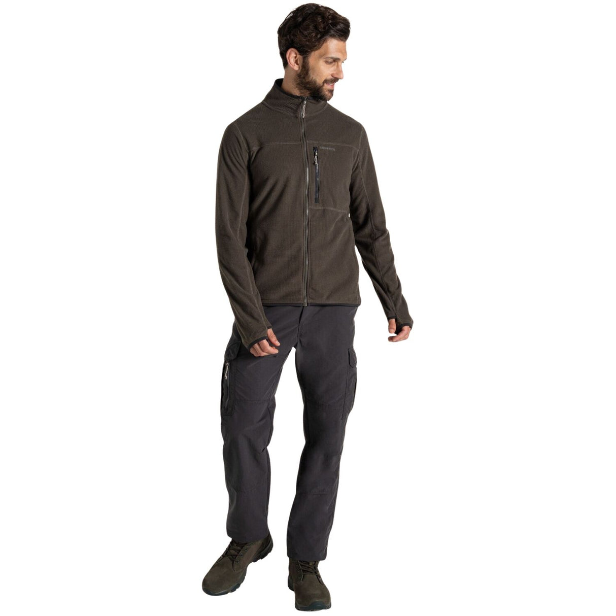 Craghopper Spry Men’s Lightweight Insect Repellent Quick Dry Fleece Jacket in Woodland Green