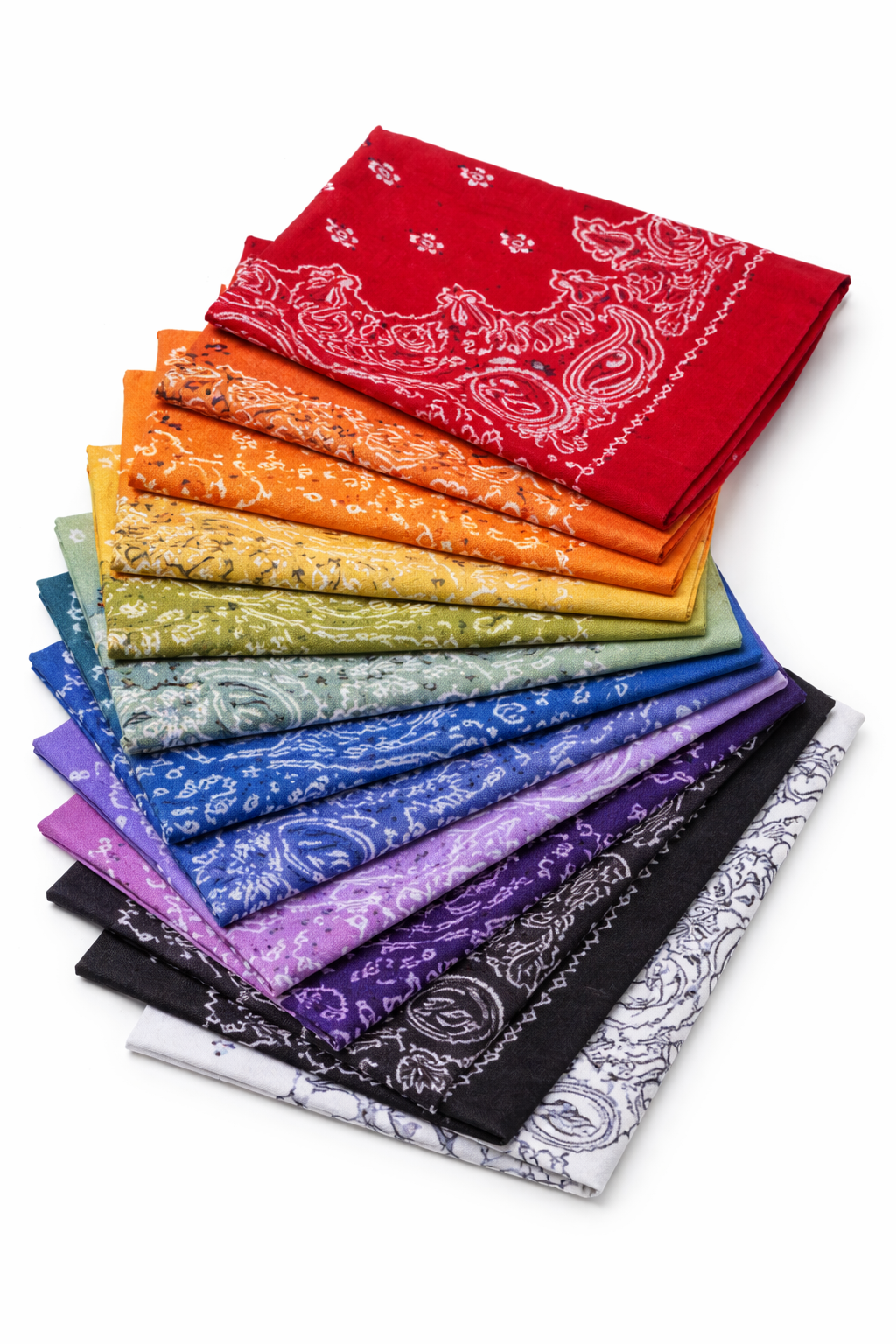 12x Assorted Colour Pack Paisley Bandana Bulk Pack - 100% Cotton Head Wrap/Durag/Scarf/Mask