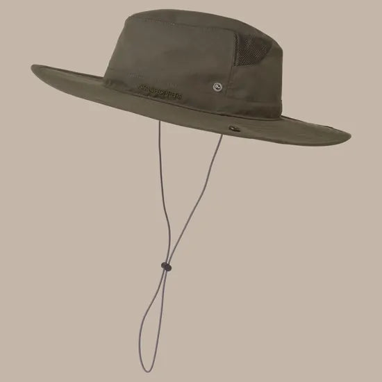 Craghoppers NosiLife Ranger Hat UPF 50+ Anti-Insect Lightweight Travel Safari in Woodland Green - M/L