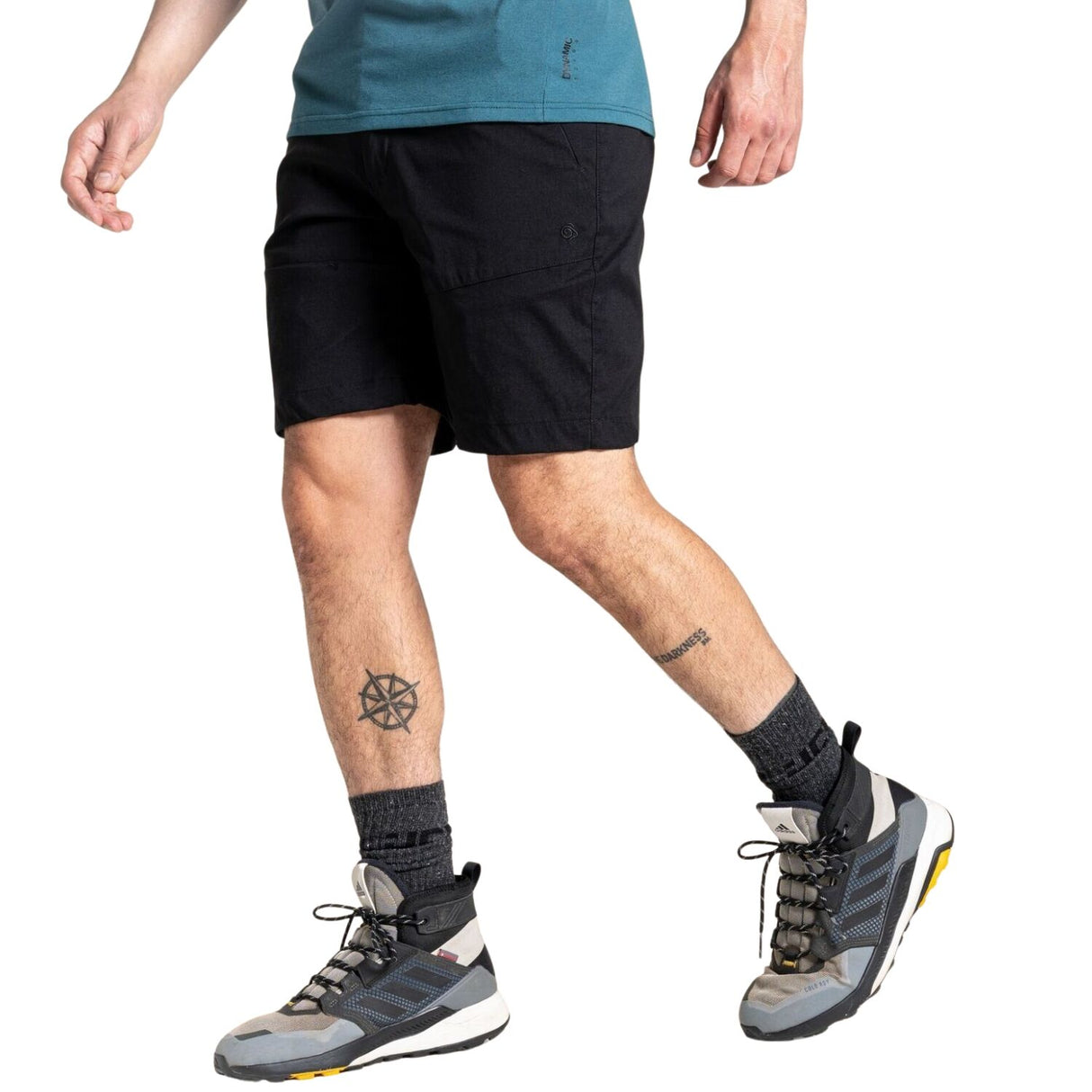 Craghoppers Mens Kiwi Pro Short 9" Stretch UPF50+ Water Repellent Quick Dry in Black