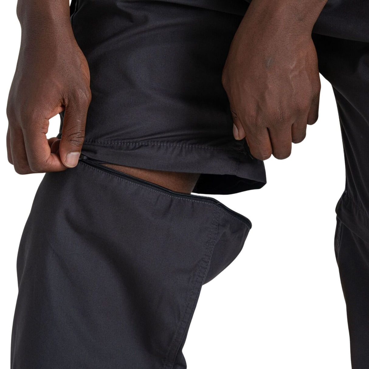 Craghoppers Kiwi Convertible Men’s Hiking Trousers Zip-Off UPF 50+ Water Repellent in Black Pepper