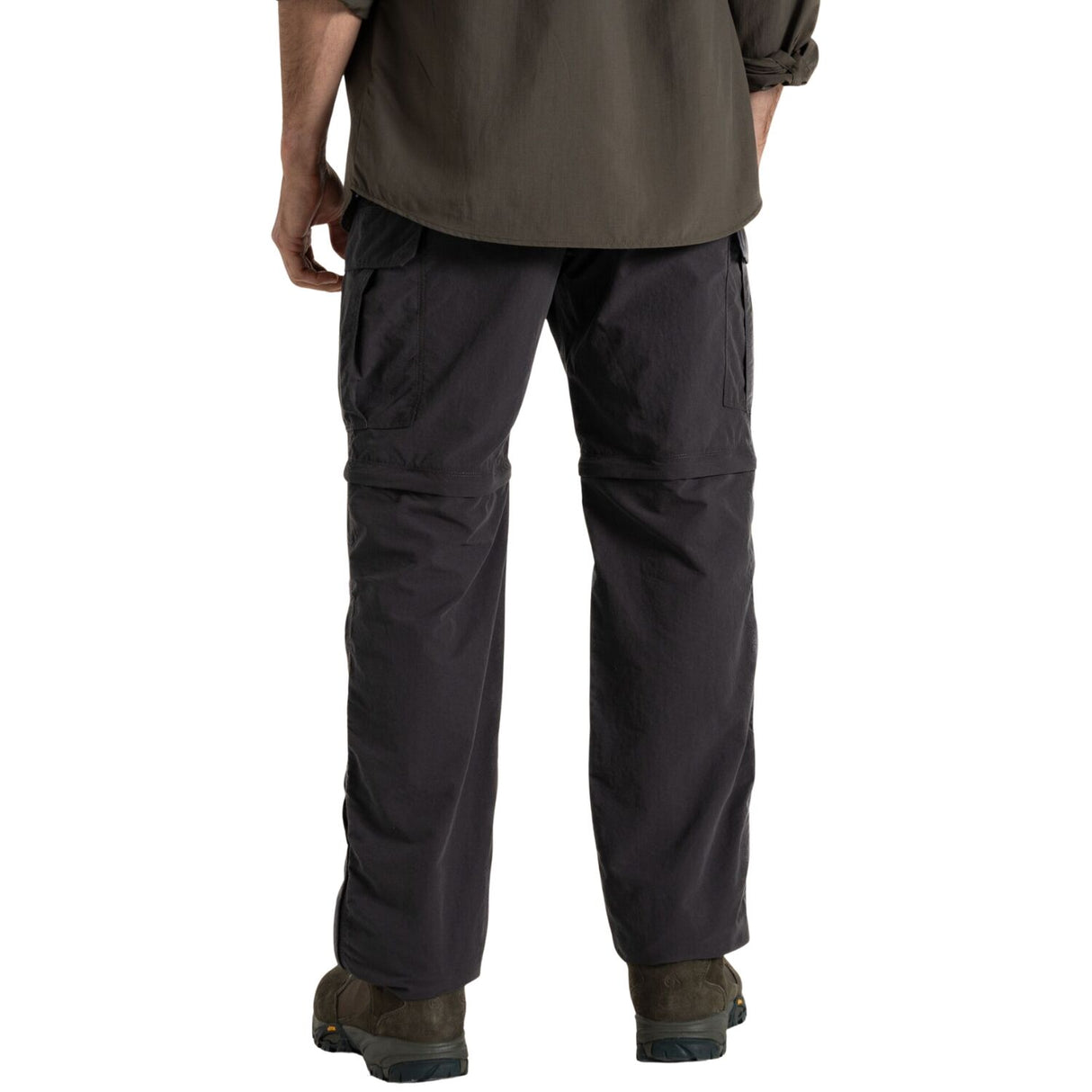 Craghoppers NosiLife Convertible Cargo Trousers III Men’s Anti-Insect Hiking Pants Zip-Off in Black Pepper