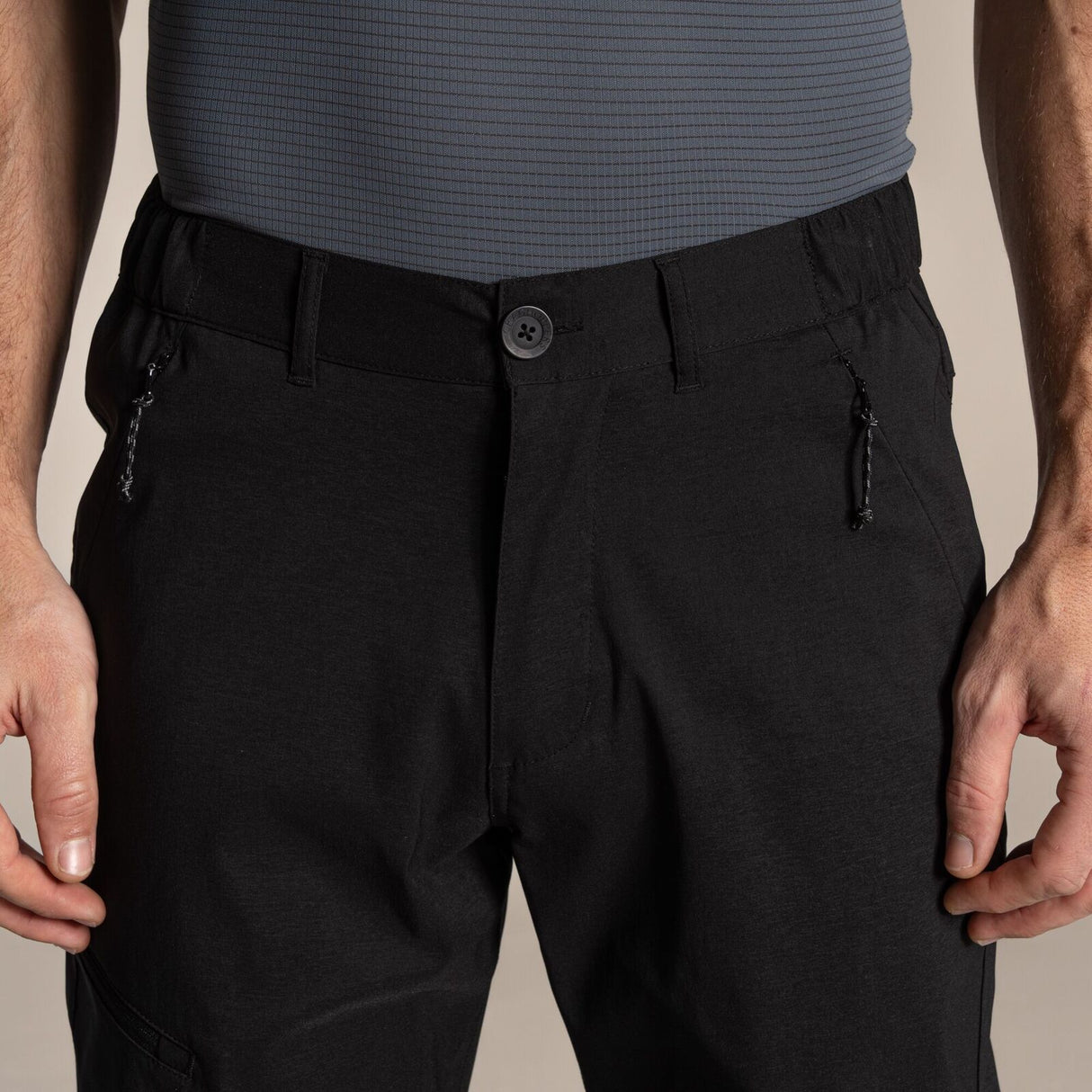 Craghoppers Mens Kiwi Pro III Convertible Stretch Trousers Pants (Regular) in Black