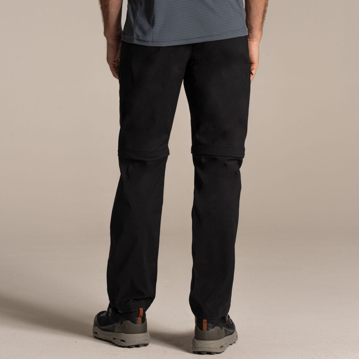 Craghoppers Mens Kiwi Pro III Convertible Stretch Trousers Pants (Regular) in Black