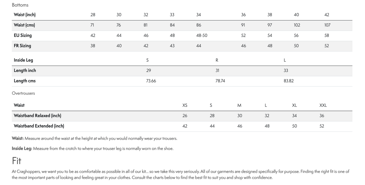 Craghoppers Kiwi Classic Outdoor Trousers Pants (Regular) in Black