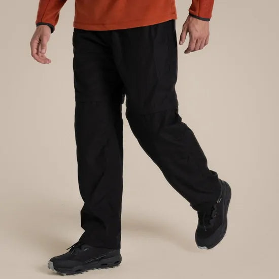 Craghoppers Mens Kiwi Convertible Trousers Pants/Shorts (Regular) in Black