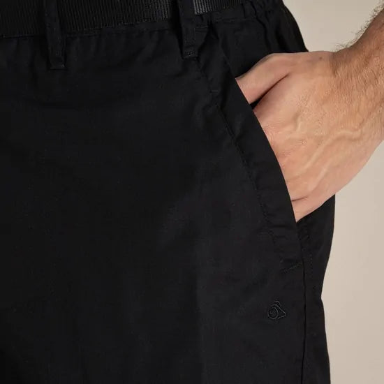 Craghoppers Mens Kiwi Convertible Trousers Pants/Shorts (Regular) in Black