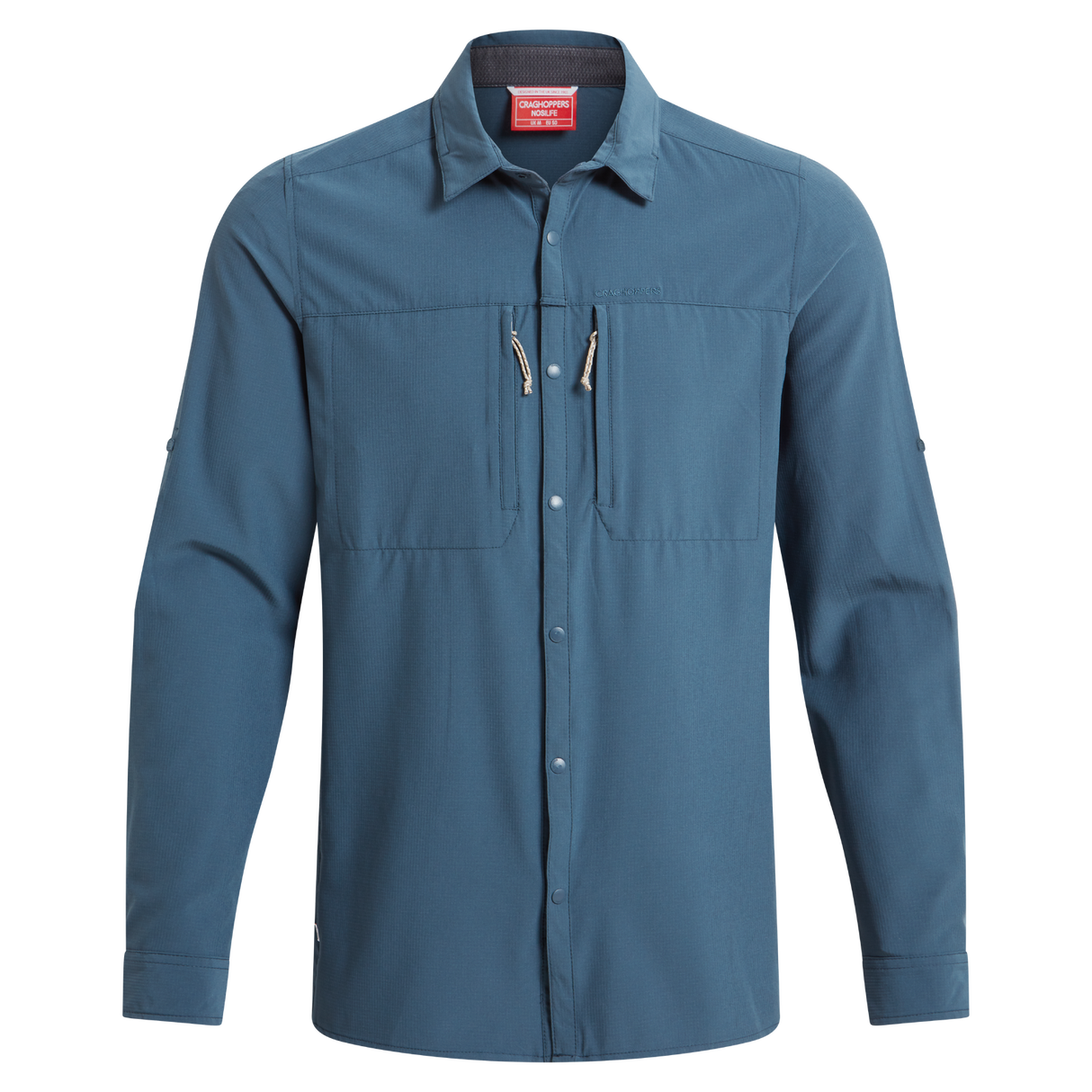 Craghoppers Mens NosiLife Long Sleeve Pro Shirt V in Blue Stone