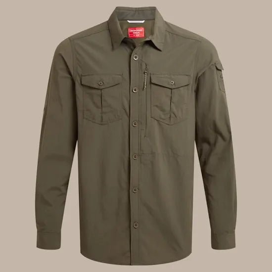 Craghoppers NosiLife Adventure III Long Sleeve Shirt in Woodland Green