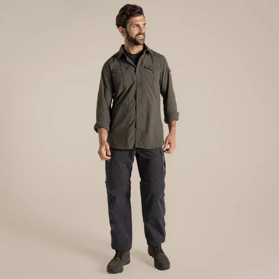 Craghoppers NosiLife Adventure III Long Sleeve Shirt in Woodland Green