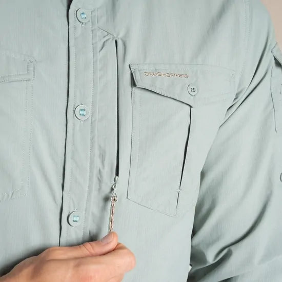 Craghoppers NosiLife Adventure III Long Sleeve Shirt in Lichen Green