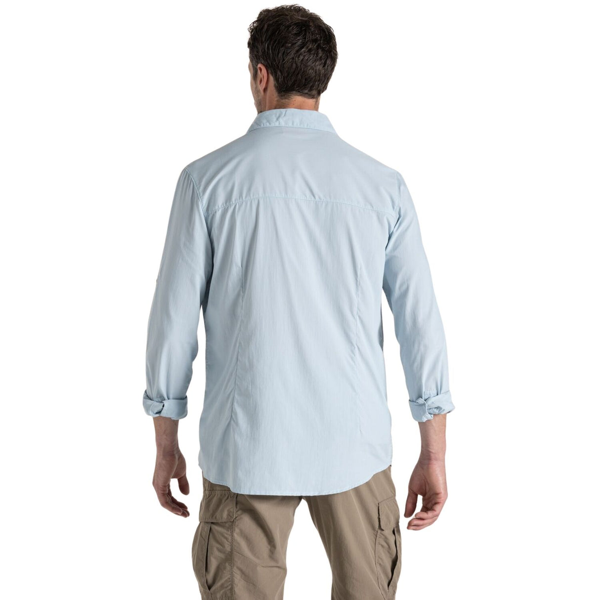 Craghoppers Mens Nuoro Lightweight Anti-Insect Long Sleeve Travel Shirt in Niagara Blue