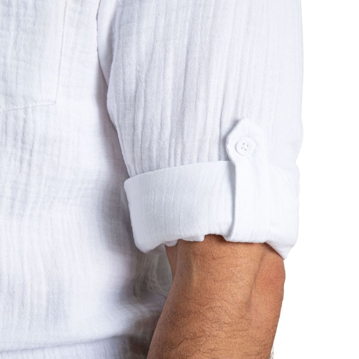 Craghoppers Mens Moro 100% Cotton Insect Repellent Long Sleeve Shirt in White