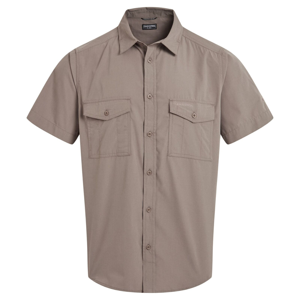 Craghoppers Kiwi II Short Sleeve UPF50+ Hiking Shirt in Pebble