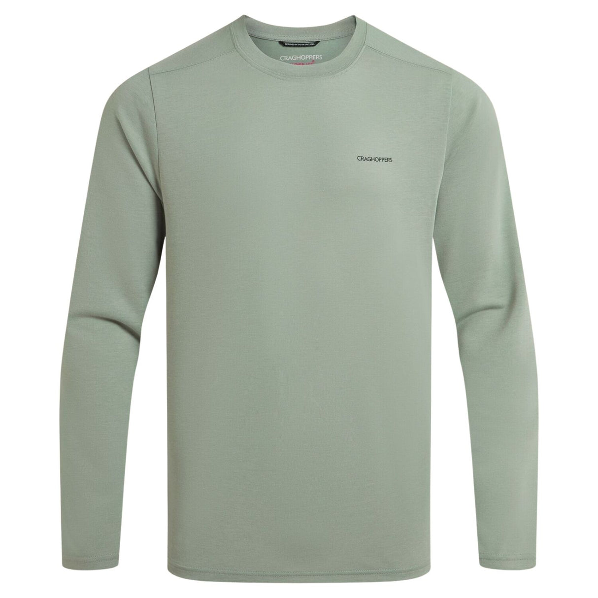 Craghoppers Mens Abel Insect Repellent Quick Dry Long Sleeve T-Shirt in Lichen Green