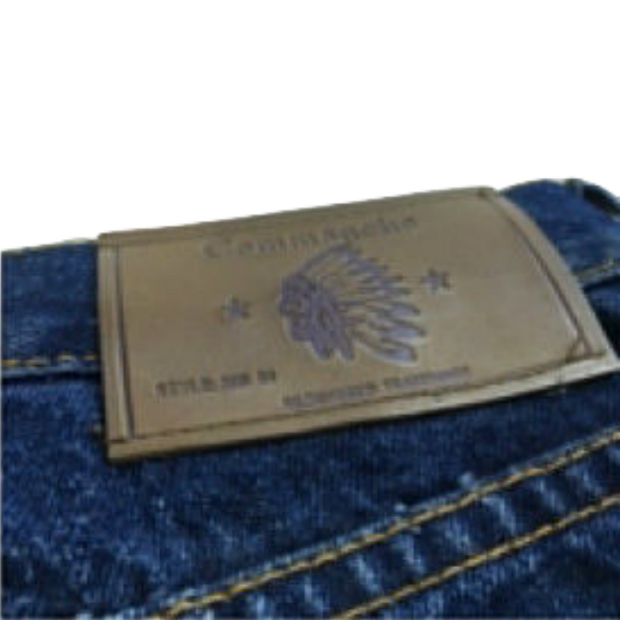 COMMANCHE Classic Basic Jeans Denim Original Straight Leg Pants Trousers - Black Blue