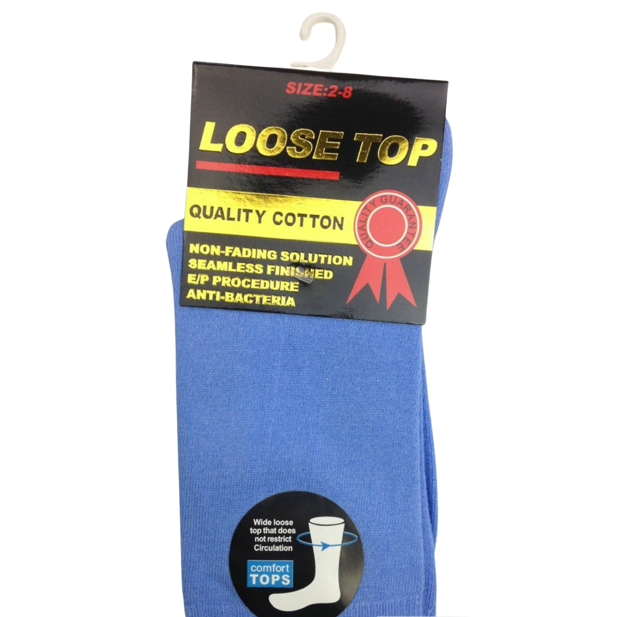 1x Pair COTTON Rich LOOSE TOP SOCKS Dress Medical Circulation Diabetic Comfort - 2-8