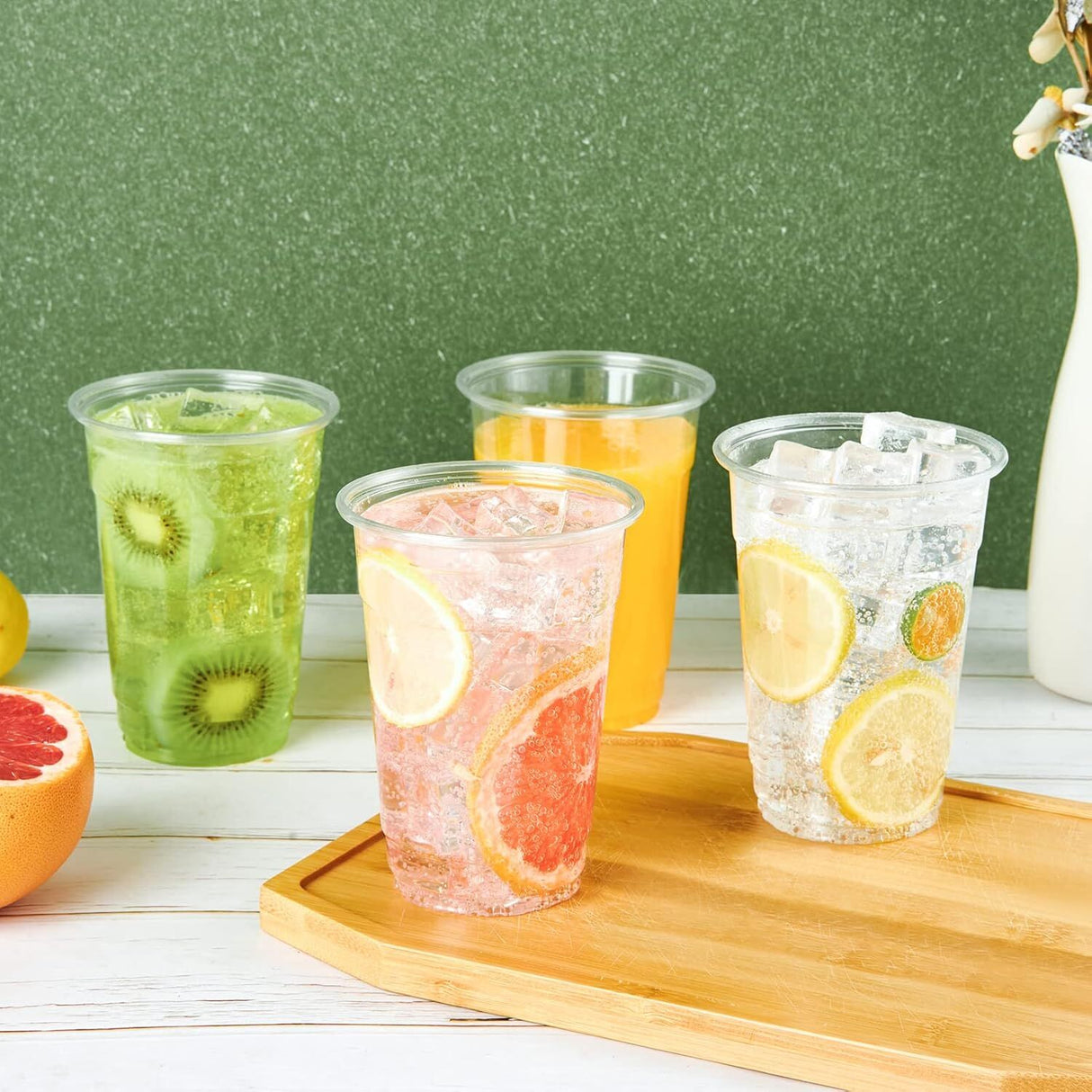 540x 16oz (480ml) Premium Plastic Clear Cups - BPA Free