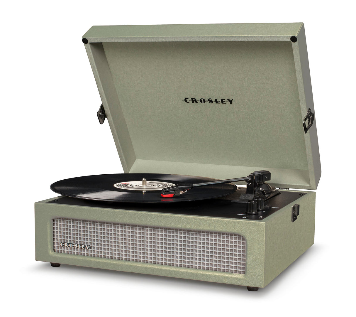 Crosley Voyager Sage - Bluetooth Portable Turntable & Record Storage Crate