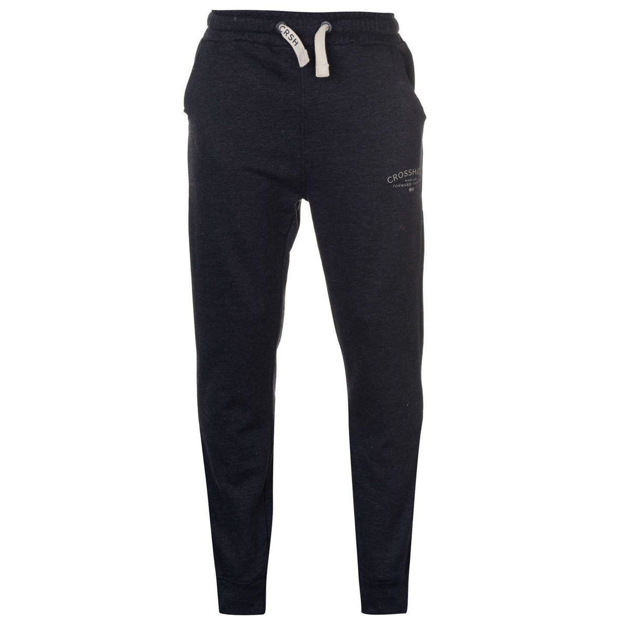 CROSSHATCH Leeroy Skinny Track Pants Slim Trousers Cotton Gym Trackies Joggers - Light Grey