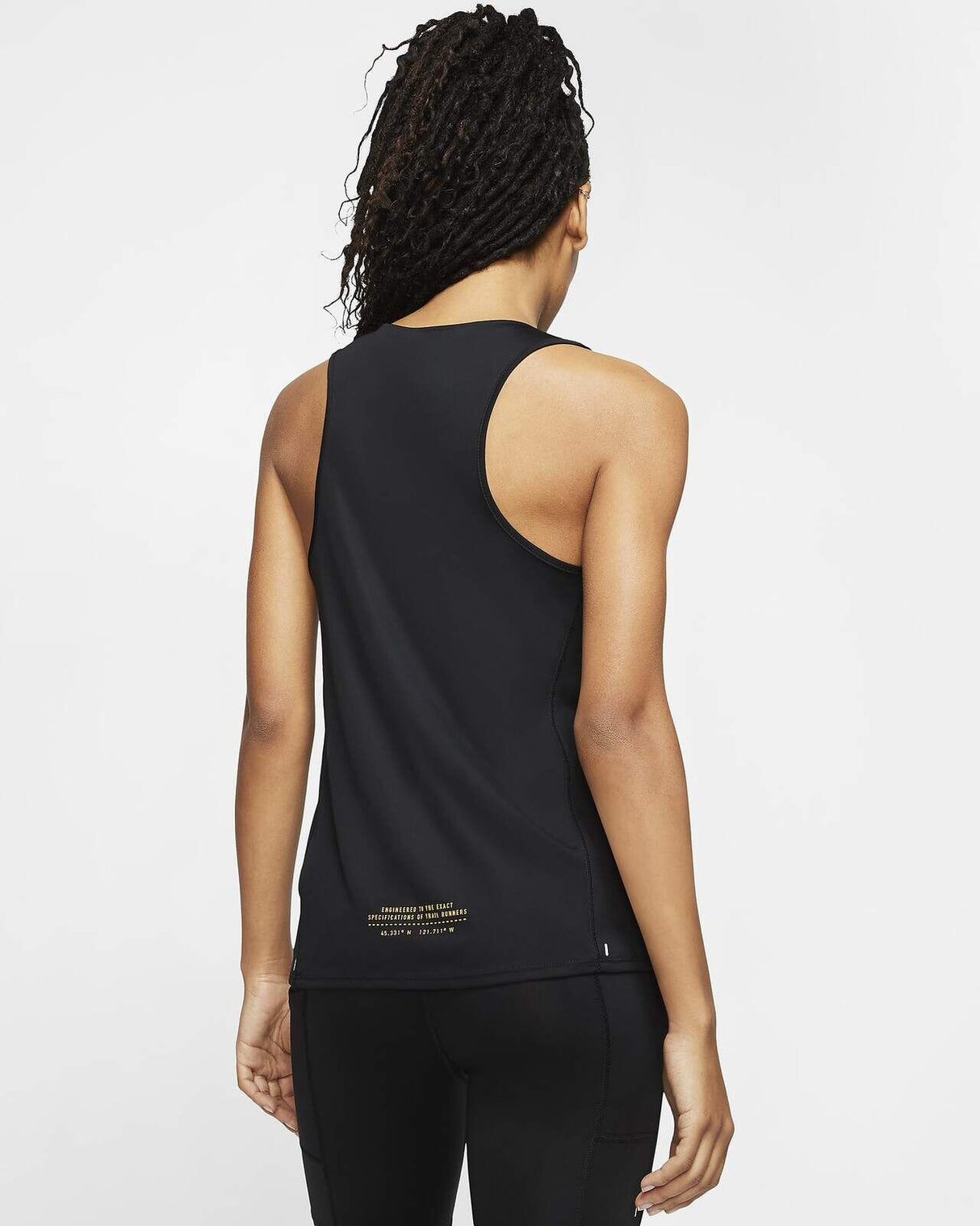 Nike Trail City Sleek Womens Running Tank Vest - Black (Reflective Logo)