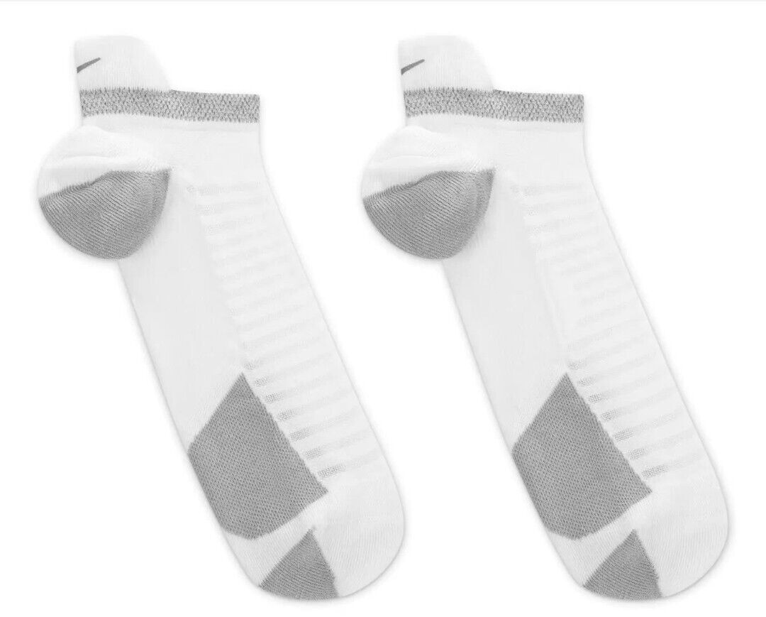 Nike Spark Cushioned No Show Socks CU7201-100 White Size 10-11.5
