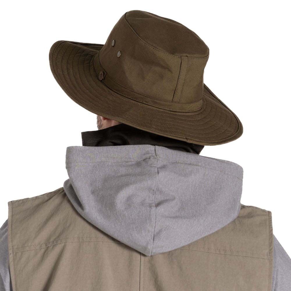 Craghoppers Kiwi Ranger Wide Brim Hat Unisex UPF50+ Water Repellent Anti-Insect in Dark Moss